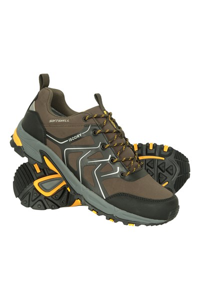 Shadow Mens Waterproof Softshell Walking Shoes - Green