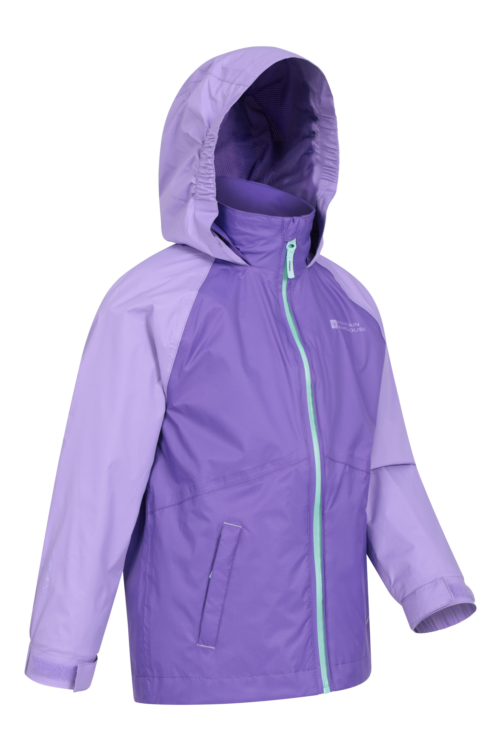 Meeyou Boys & Girls Raincoat Waterproof Rain Jacket with Hood for Outdoor 