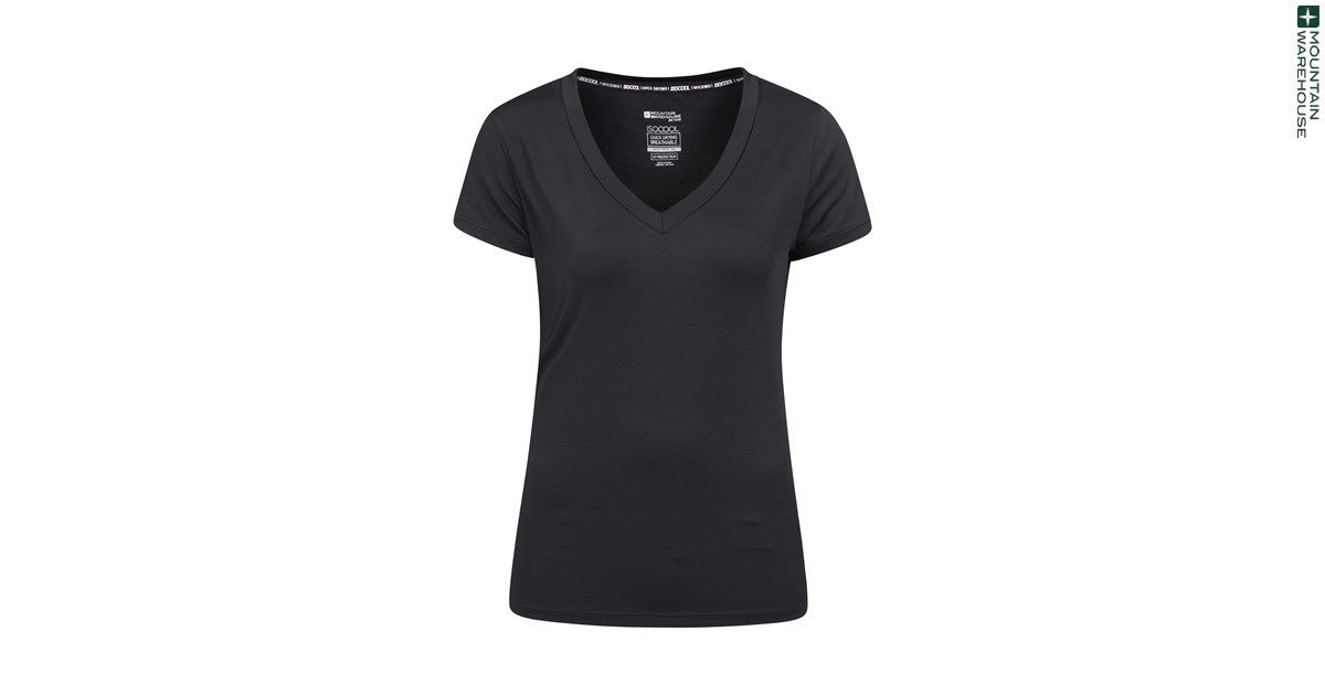 Mountain Warehouse Quick Dry Womens T-Shirt - Black | Size 16