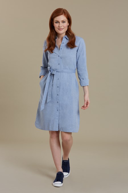 Manhattan Chambray Womens Shirt Dress Mountain Warehouse Gb