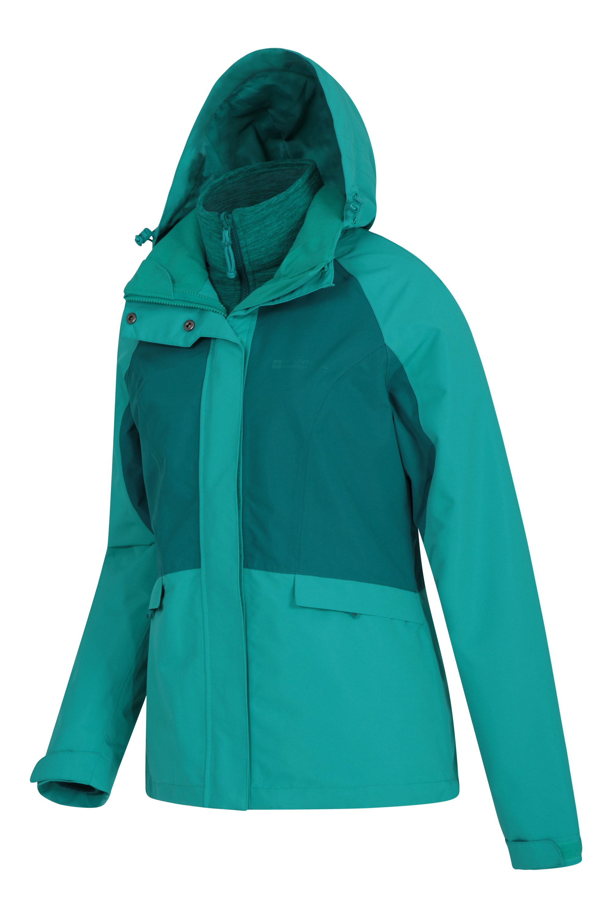 Ladies waterproof jacket with detachable fleece sale