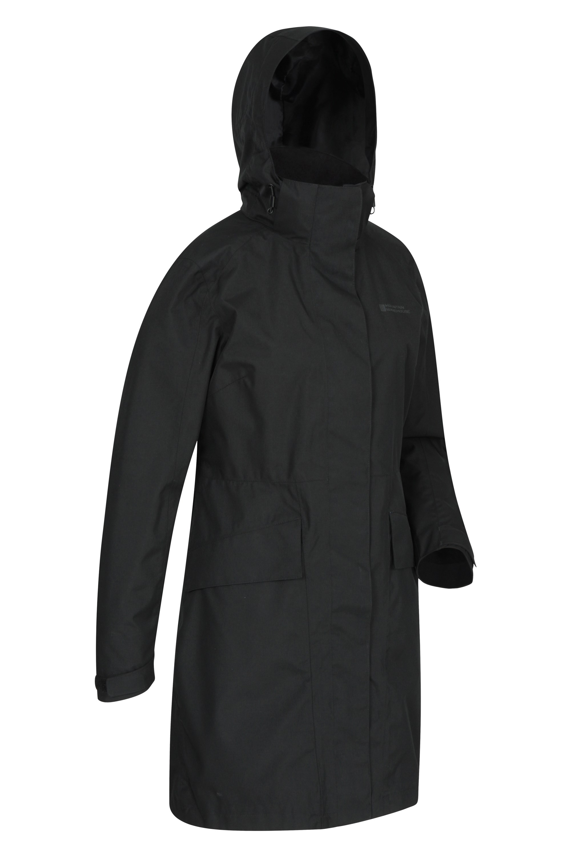 black waterproof parka ladies