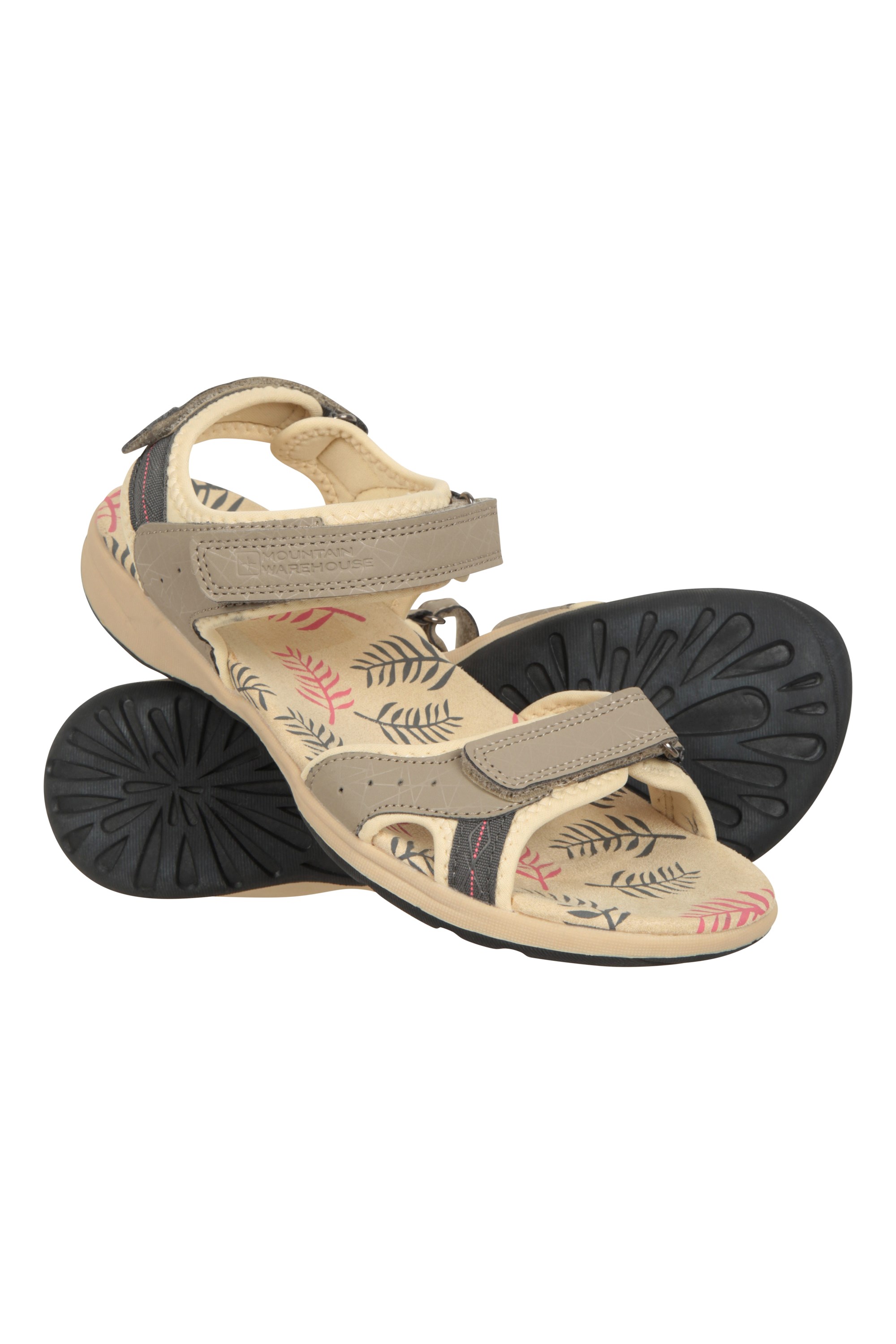 Athens Printed Womens Sandals - Beige