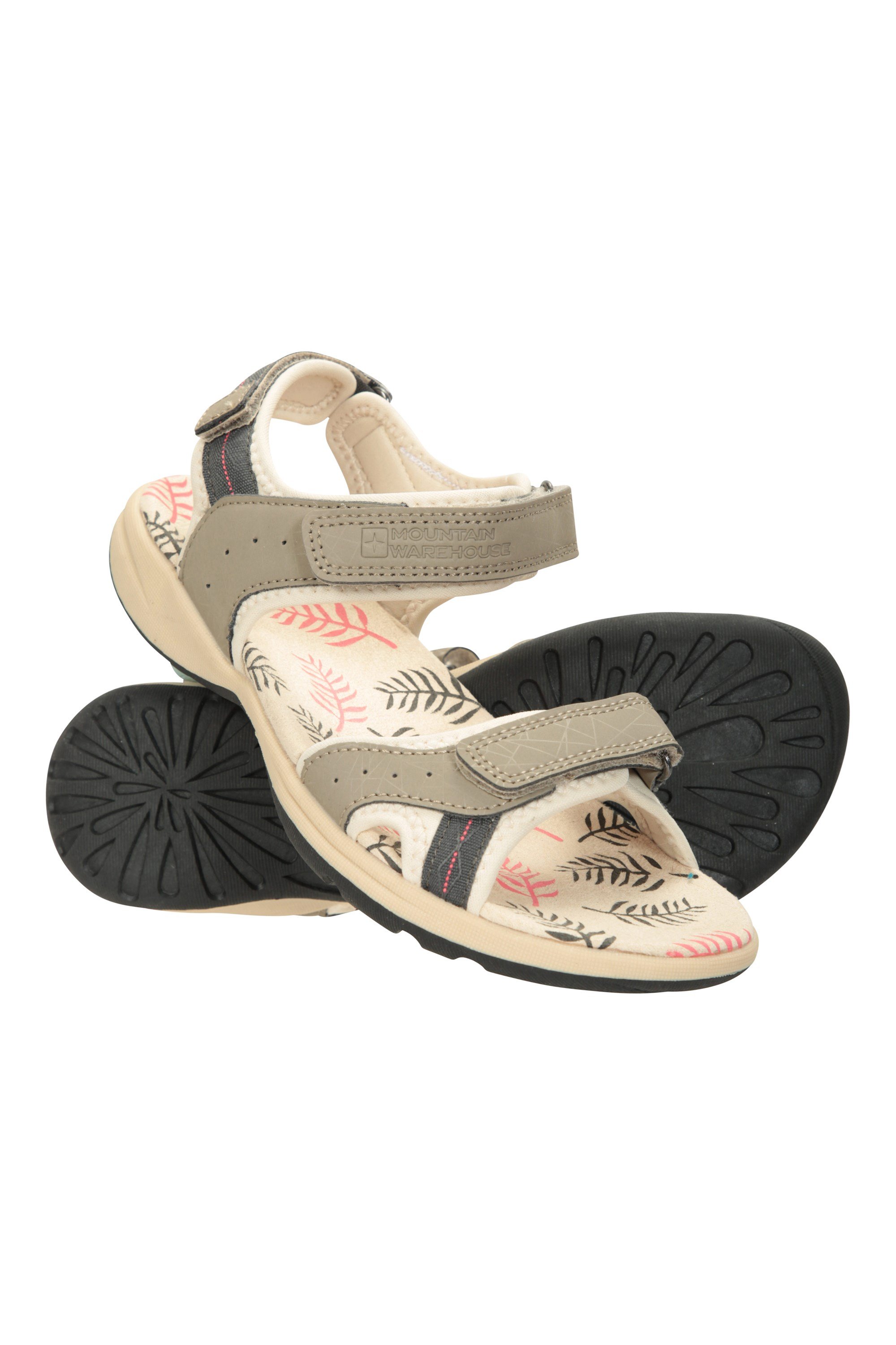 Athens Printed Womens Sandals - Beige