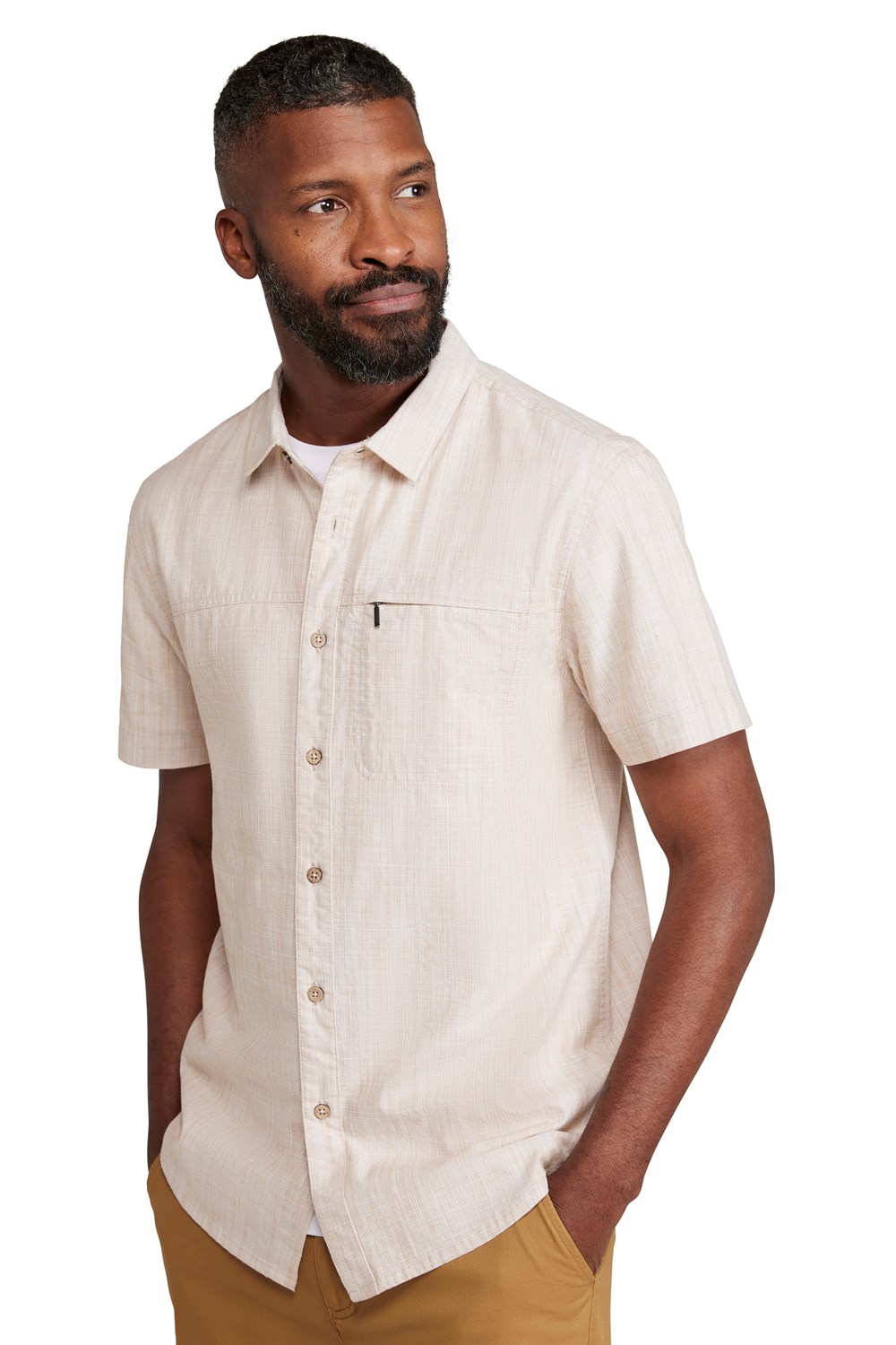 Mountain Warehouse Mens Shirt Coconut Slub Texture Short Sleeved Cotton Tee Top - Picture 23 of 145