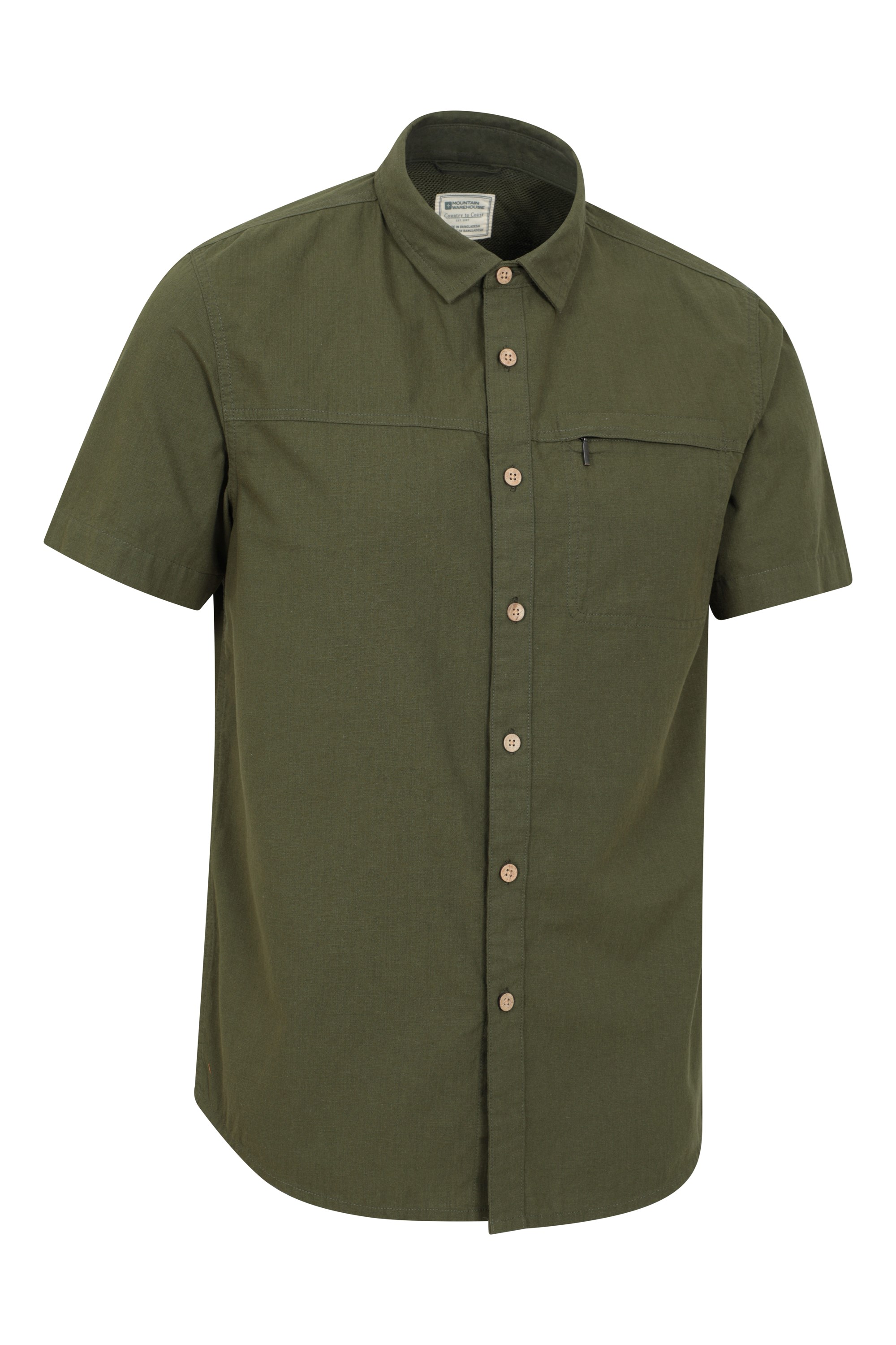 Mountain Warehouse Beach Mens Short Sleeve Shirt - Black | Size S