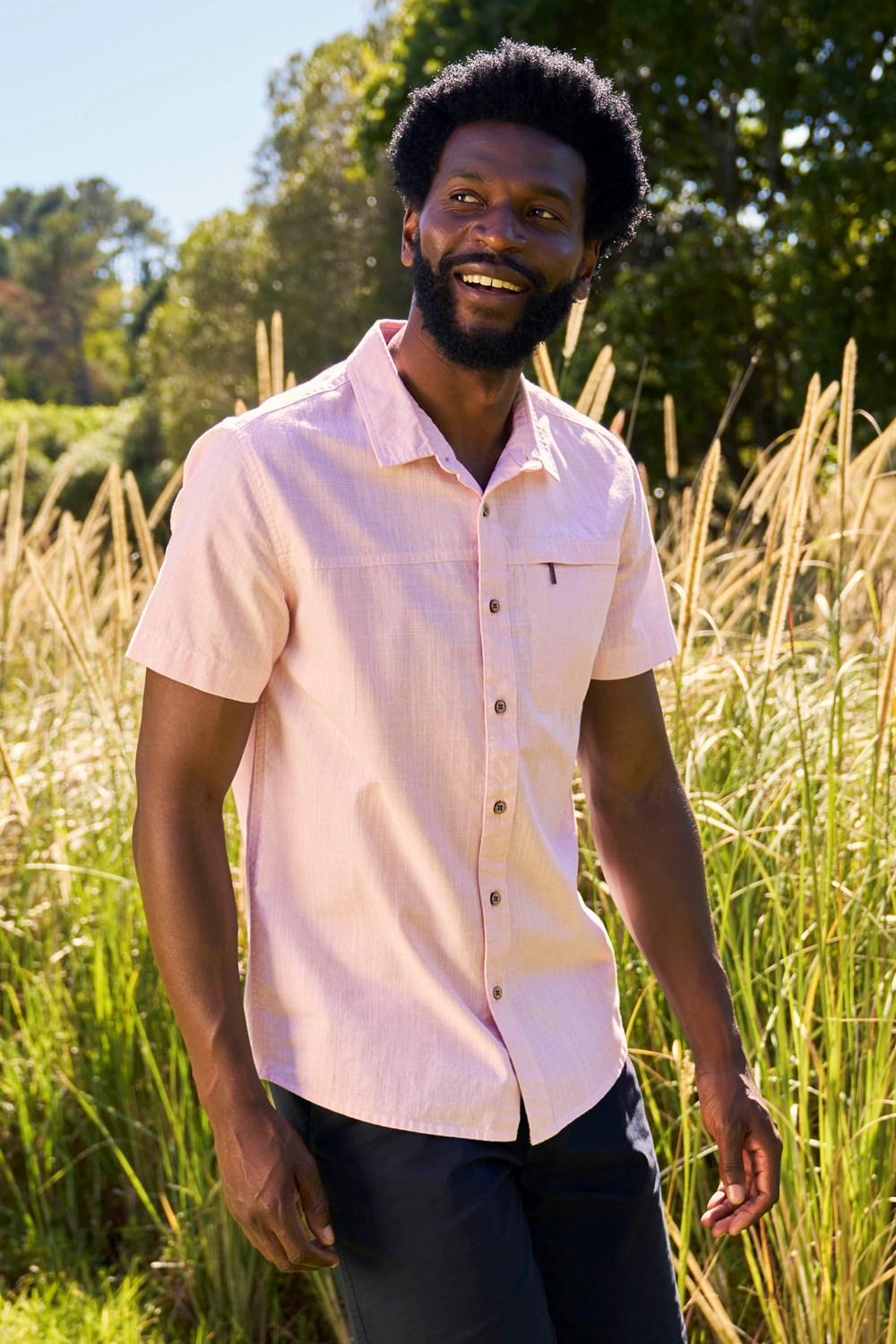 Mountain Warehouse Mens Shirt Coconut Slub Texture Short Sleeved Cotton Tee Top - Picture 105 of 145