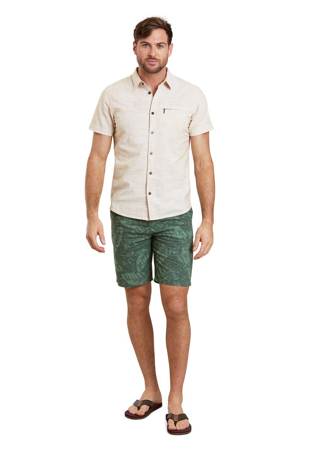 Mountain Warehouse Mens Shirt Coconut Slub Texture Short Sleeved Cotton Tee Top - Picture 97 of 145
