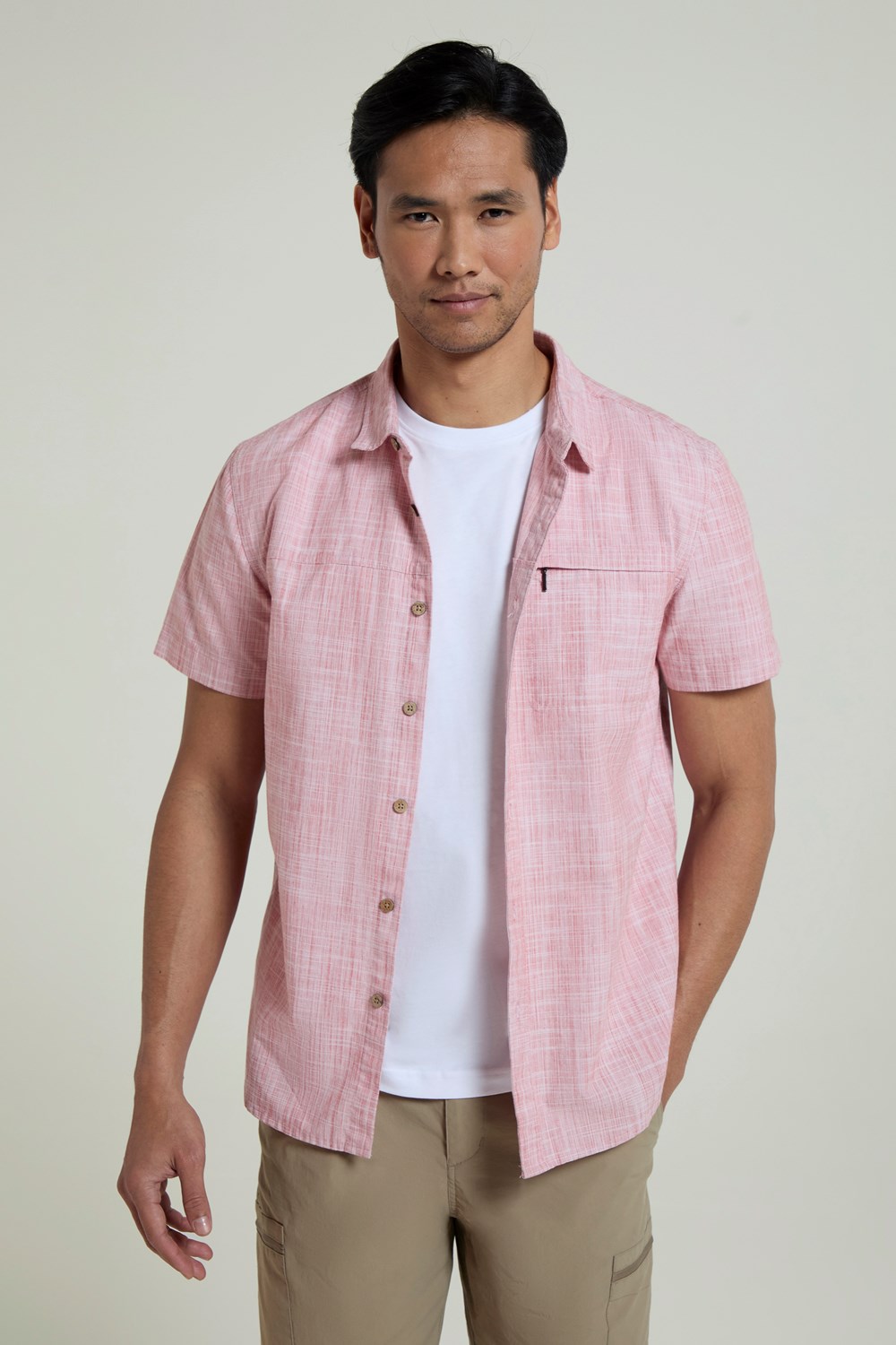 Mountain Warehouse Mens Shirt Coconut Slub Texture Short Sleeved Cotton Tee Top - Picture 117 of 145