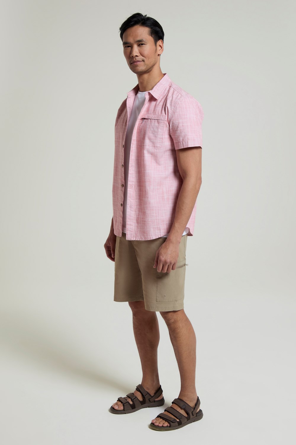 Mountain Warehouse Mens Shirt Coconut Slub Texture Short Sleeved Cotton Tee Top - Picture 119 of 145