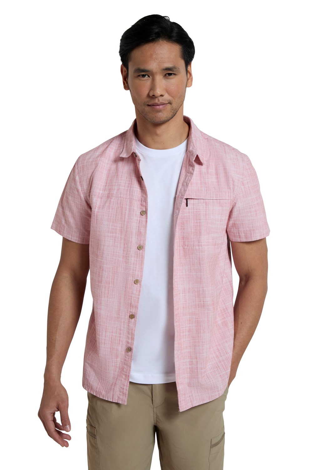 Mountain Warehouse Mens Shirt Coconut Slub Texture Short Sleeved Cotton Tee Top - Picture 127 of 145
