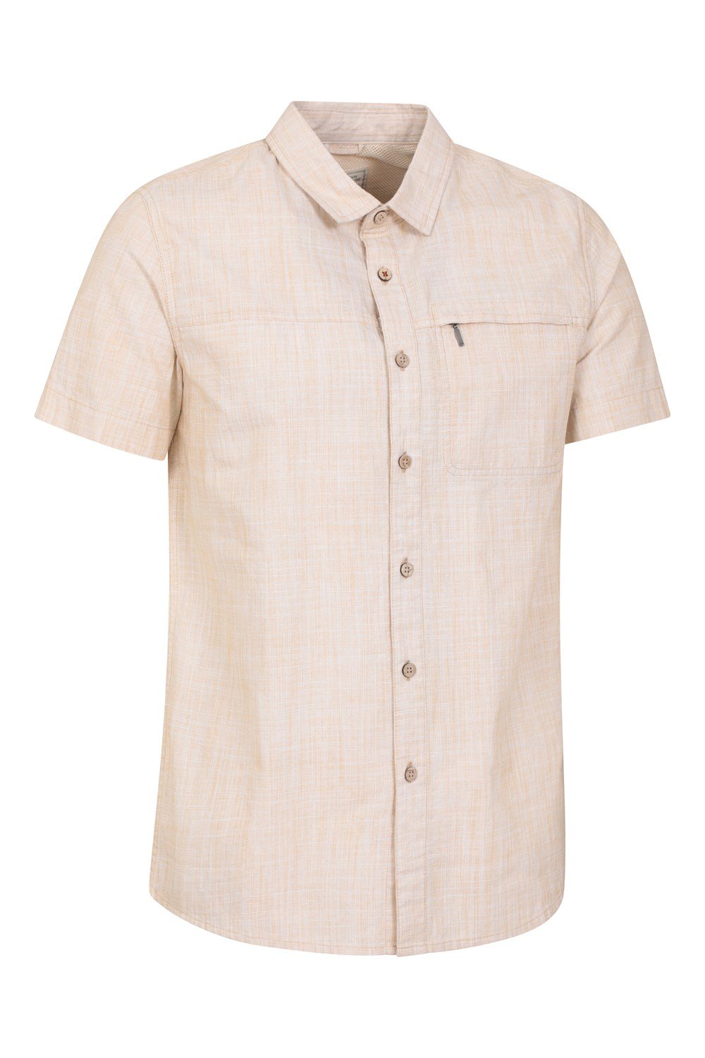 Mountain Warehouse Mens Shirt Coconut Slub Texture Short Sleeved Cotton Tee Top - Picture 142 of 145