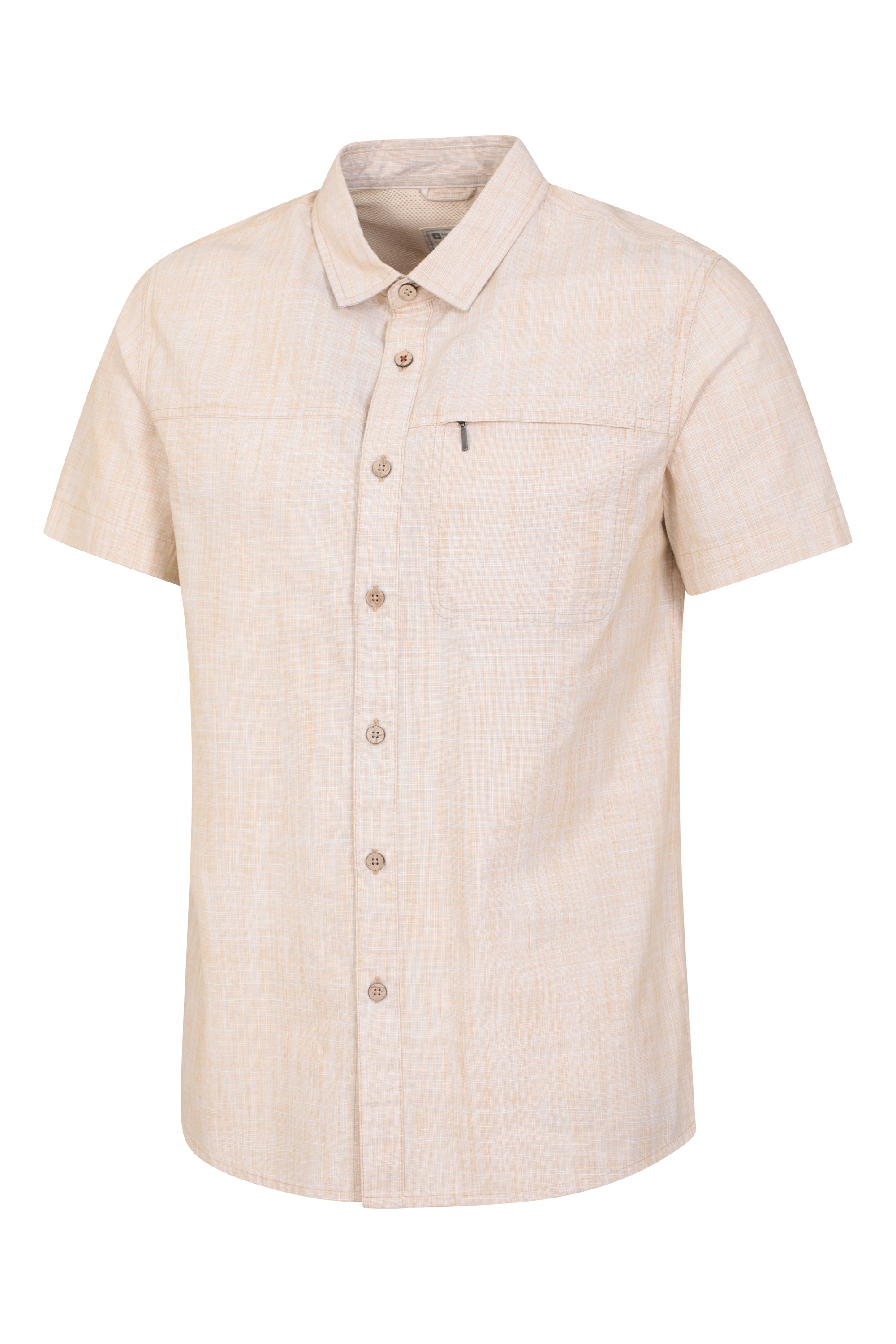 Coconut Slub Texture Mens Short-Sleeved Shirt | Mountain Warehouse US