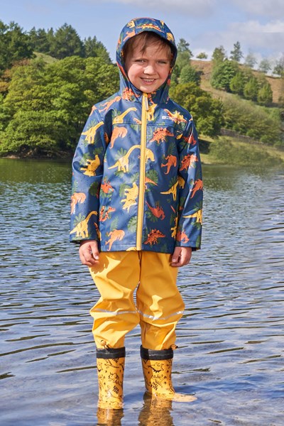 Raindrop Waterproof Jacket and Trousers Set - Blue