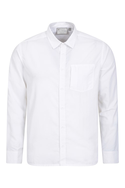 Mountain Warehouse Navigator Convertible Mens Long-Sleeve Shirt - White | Size XL