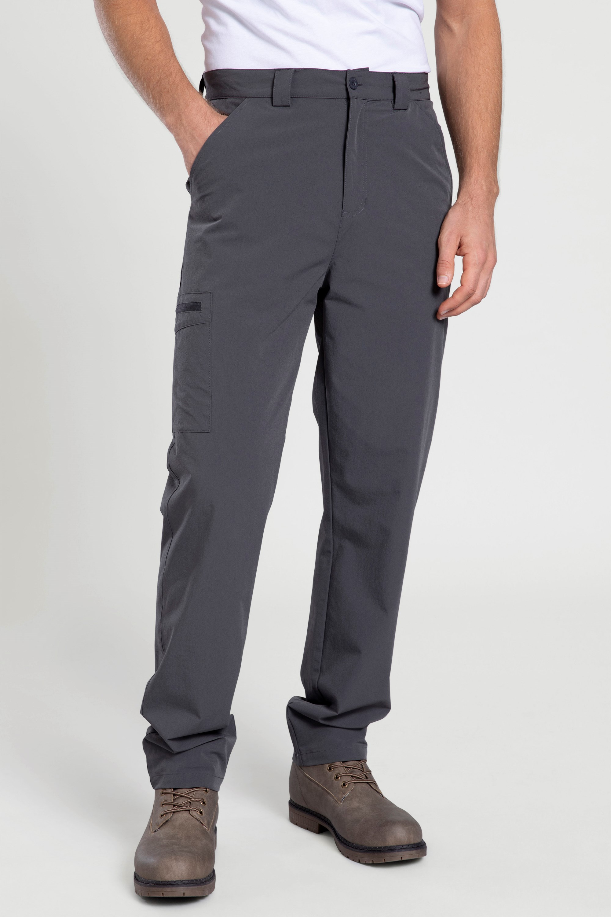 Beam Mens Stretch Trousers - Grey