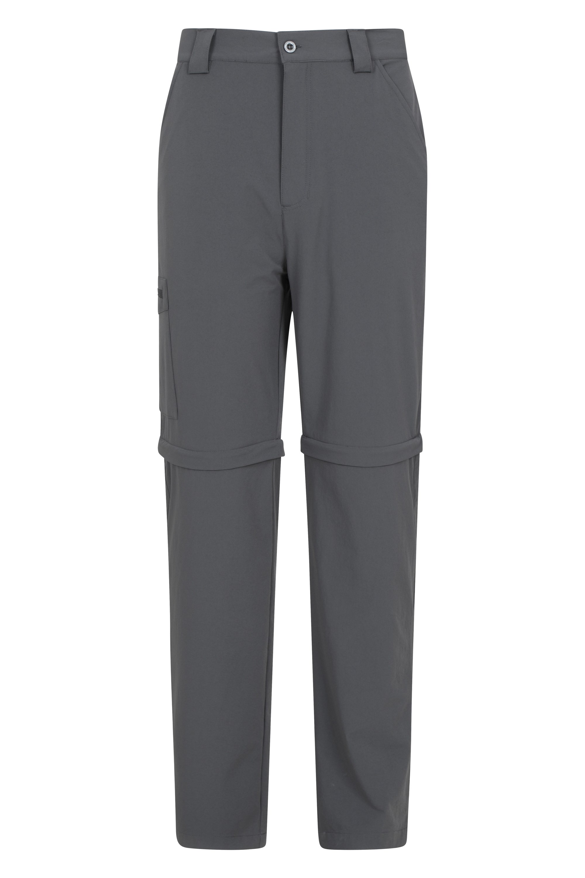 Beam Mens Zip-Off Stretch Trousers - Grey