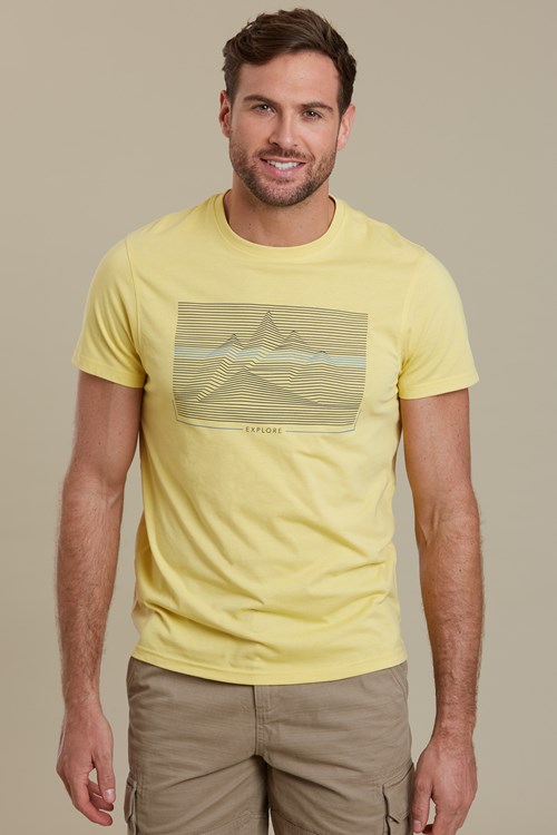Mountain Warehouse Men Linear Mountain Tee Tshirt