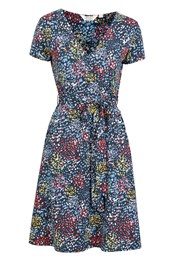 Santorini Womens UV Jersey Wrap Dress Kaleidoscope Print