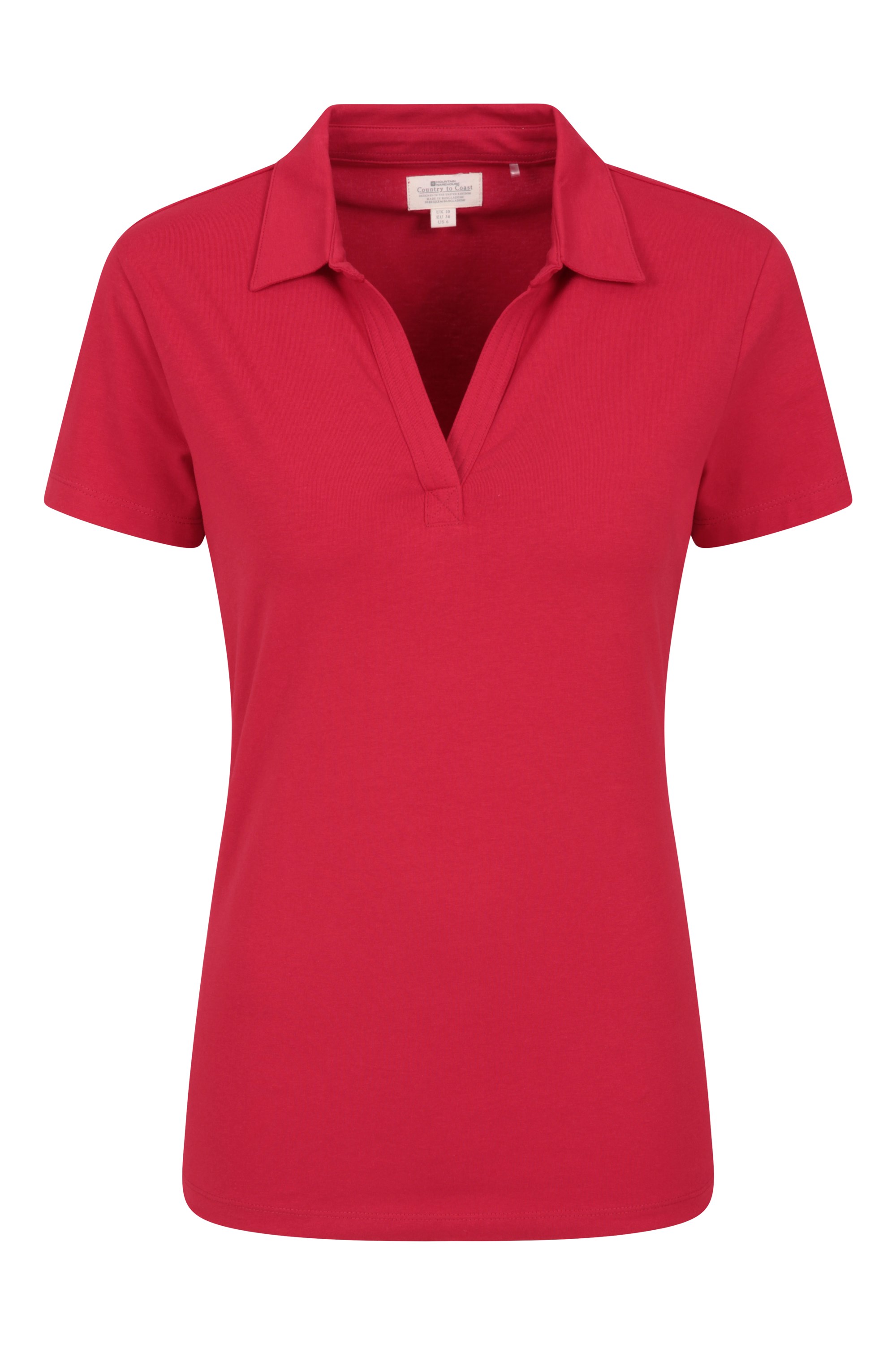 Wandern & Outdoor ideal für Sommer Laufen leichtes T-Shirt Top mit V-Ausschnitt Mountain Warehouse UV-Polo für Damen UV-Schutz-Damen-T-Shirt