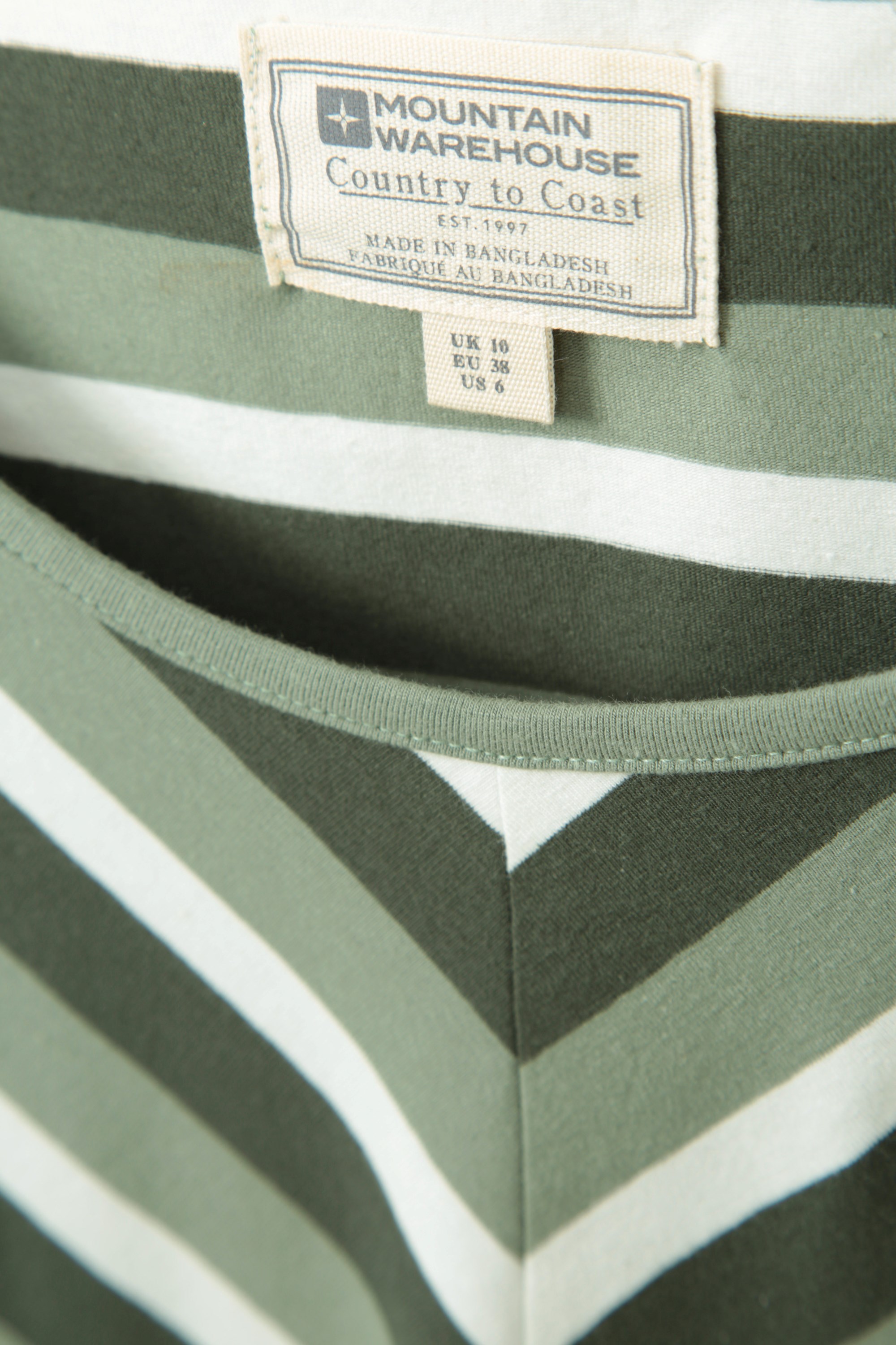 Warehouse stripe t shirt dress store