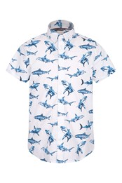 Shark Printed Kids Shirt White