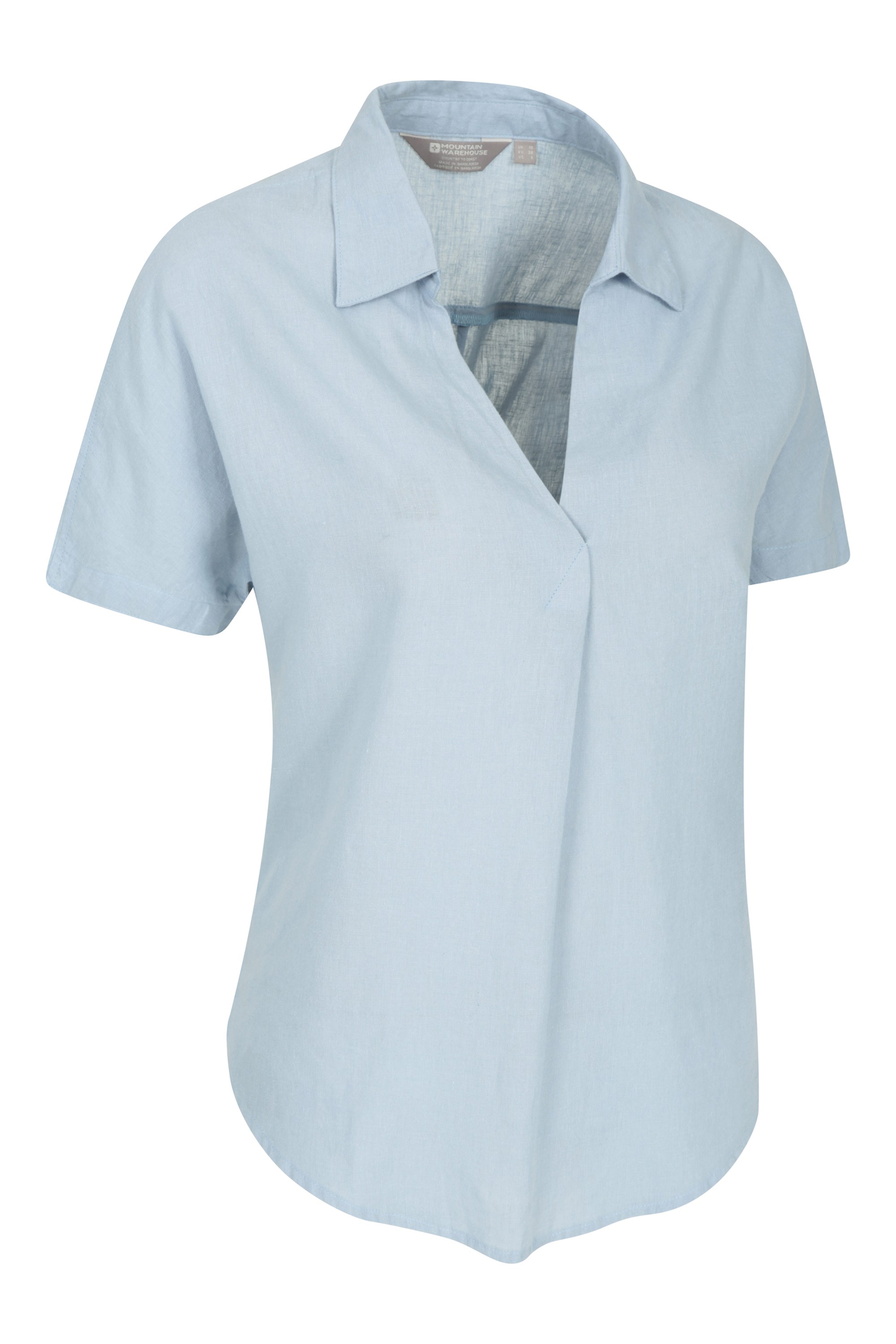 Mountain Warehouse Mountain Warehouse Breeze Womens Linen Shirt Ladies Breathable Relaxed Fit Top 