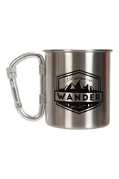 Wander Printed Karabiner Mug - 280ml Silver