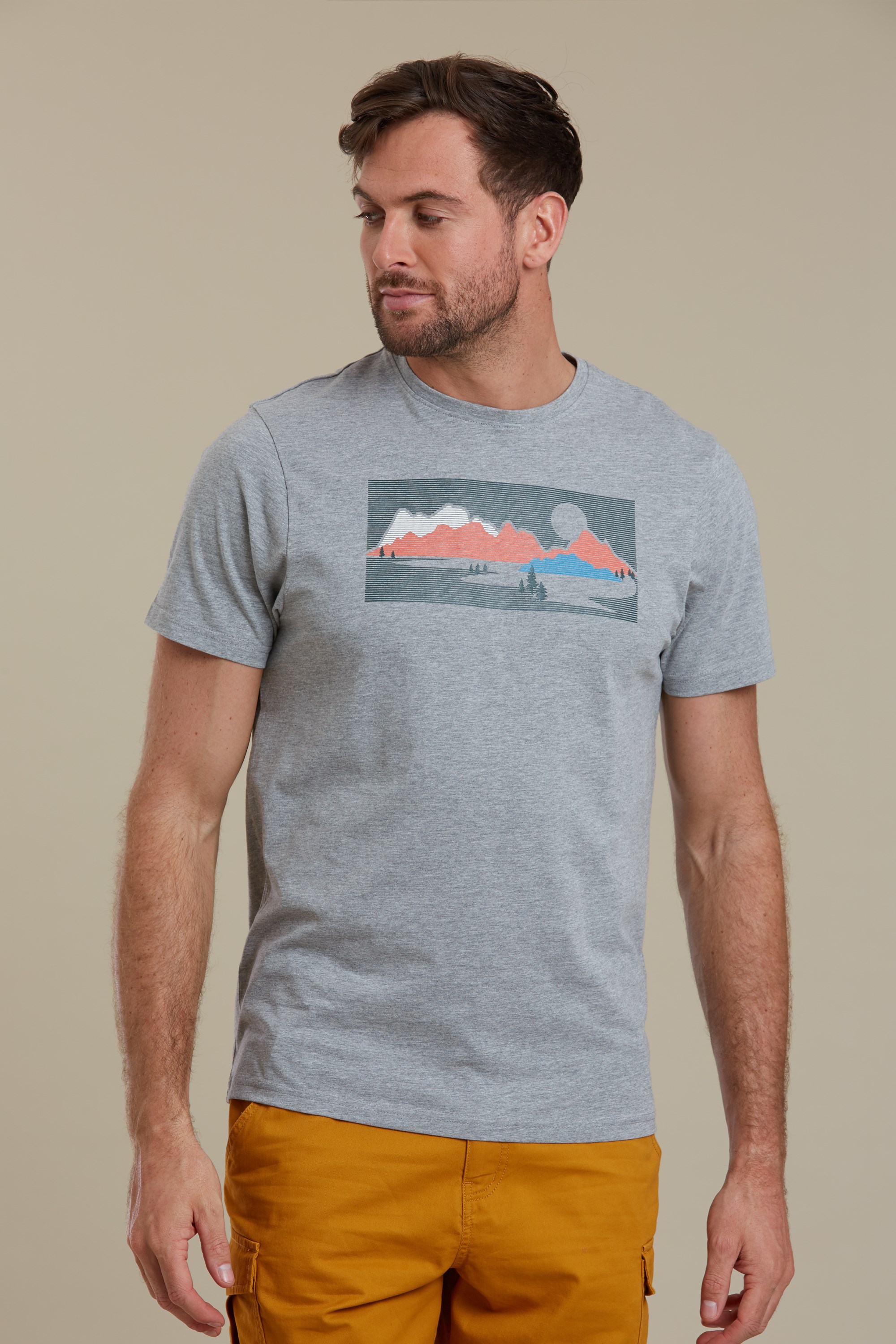 Tee-shirt Forest Sunrise homme - Gris