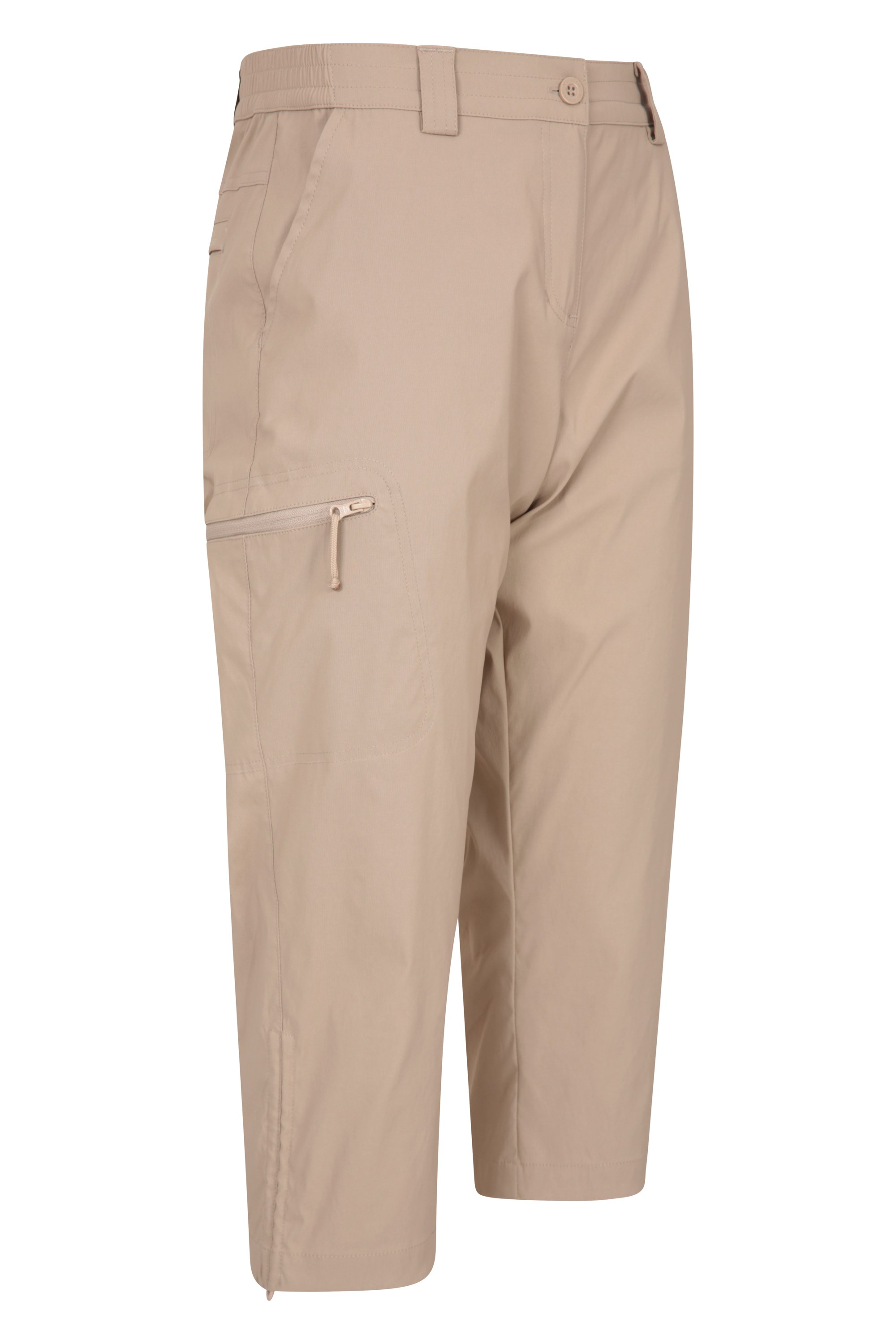 Mountain Warehouse Hiker Damen-Stretch-Caprihose – UV-Schutzhose mehrere Taschen – ideal für draußen auf Reisen beim Camping schnell trocknend dehnbar beim Wandern
