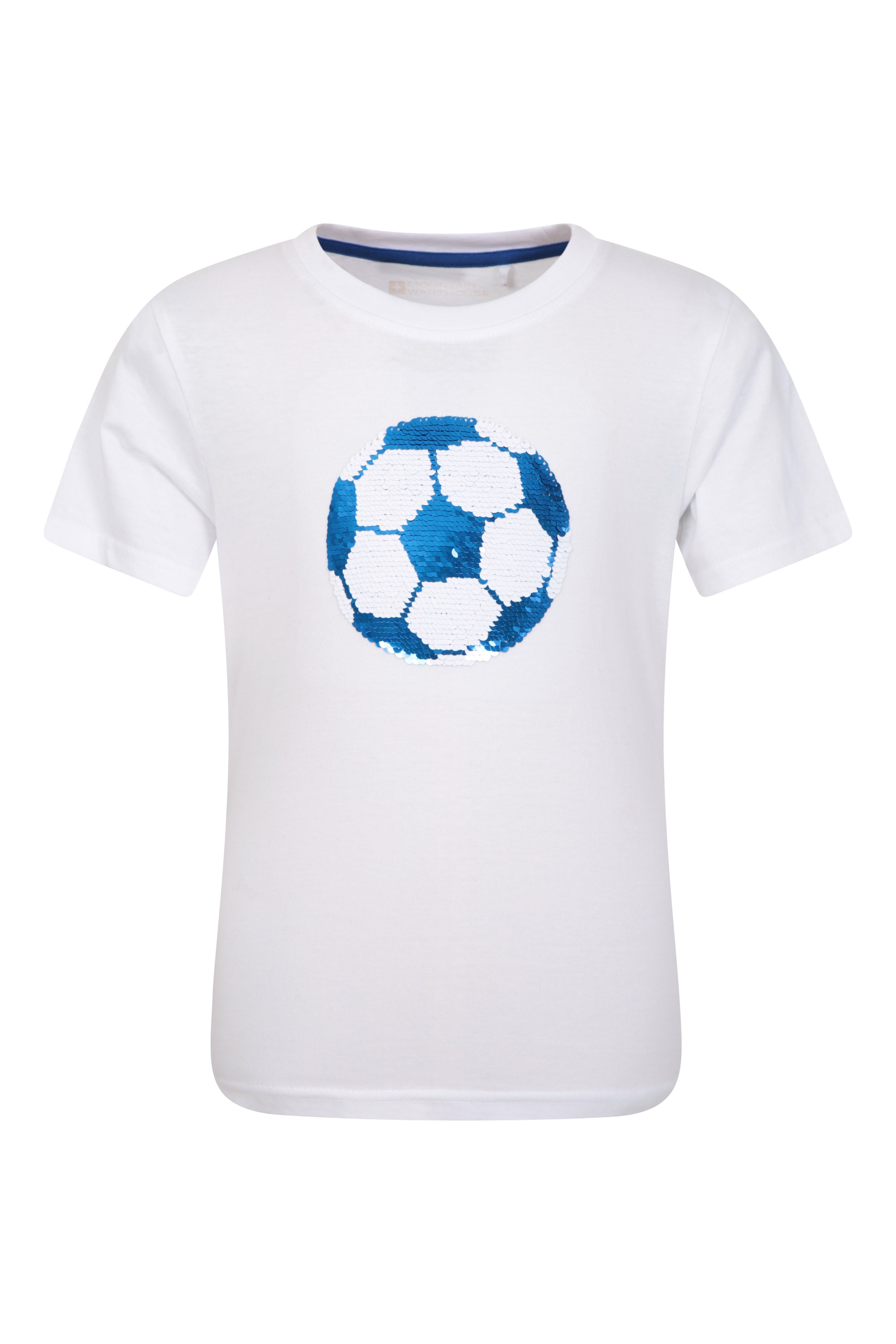 Tee-shirt Football à paillettes enfant - Blanc