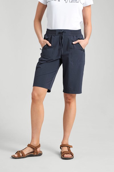 Explorer Womens Long Shorts - Navy