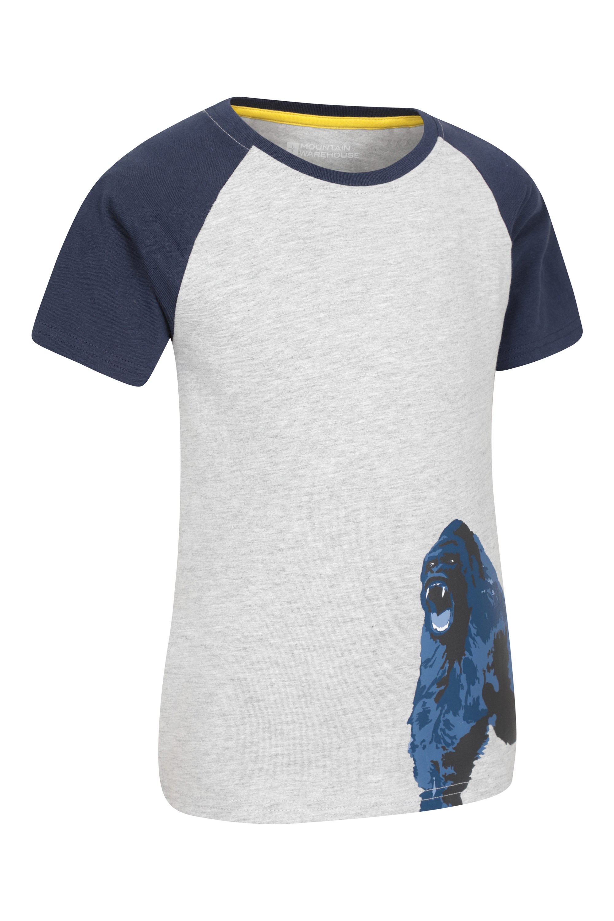 Id/éal pour Les Vacances T-Shirt 100/% Coton Mountain Warehouse Tee-Shirt Dinosaure /à Sequins pour Enfant Haut Respirant Tee-Shirt l/éger la randonn/ée Bleu Marine 7-8 Ans