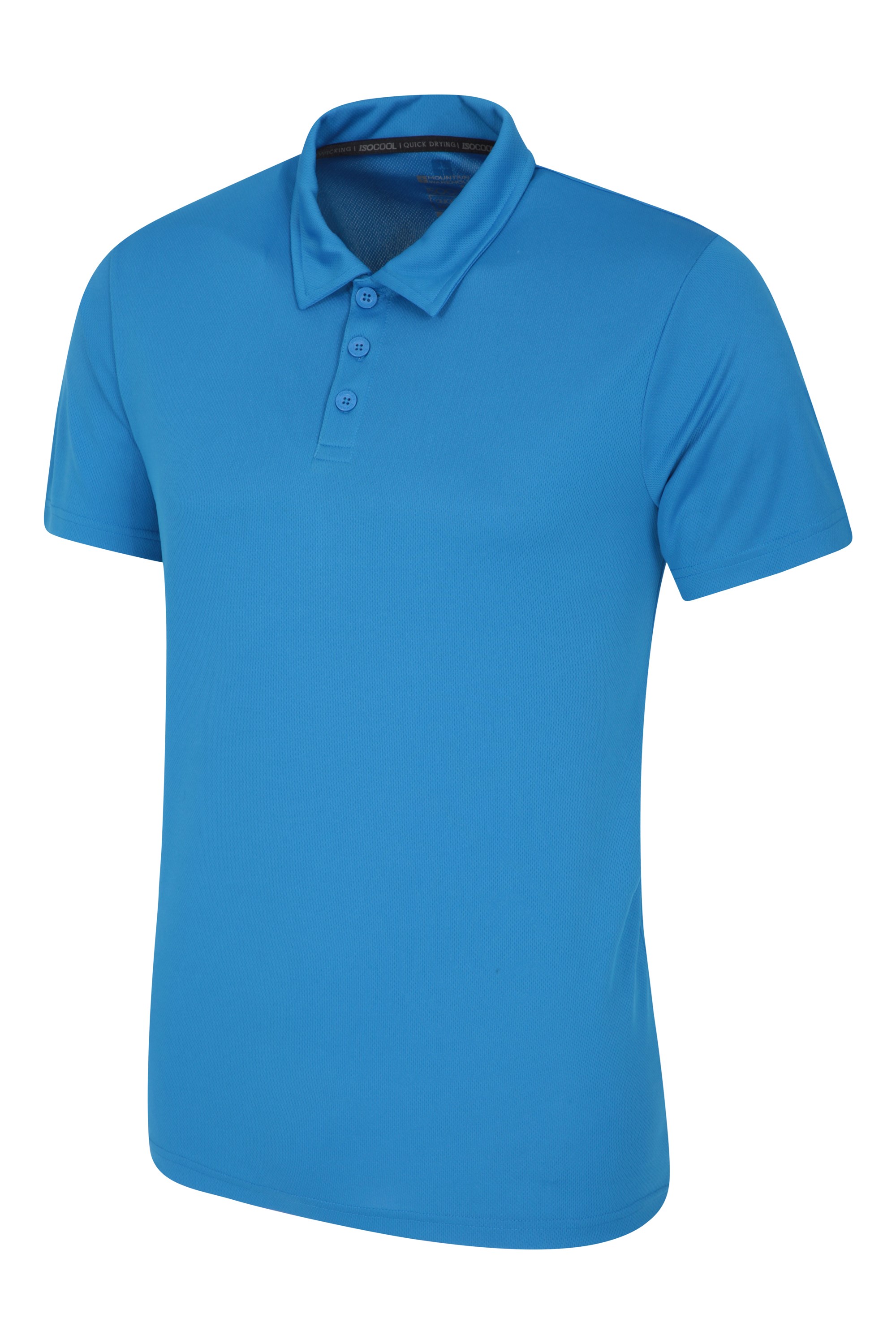 Highly Breathable Tee Wicking Top with Classic Polo Design Quick Dry Summer T-Shirt Mountain Warehouse Deuce IsoCool Men’s Polo for Winter Travelling 