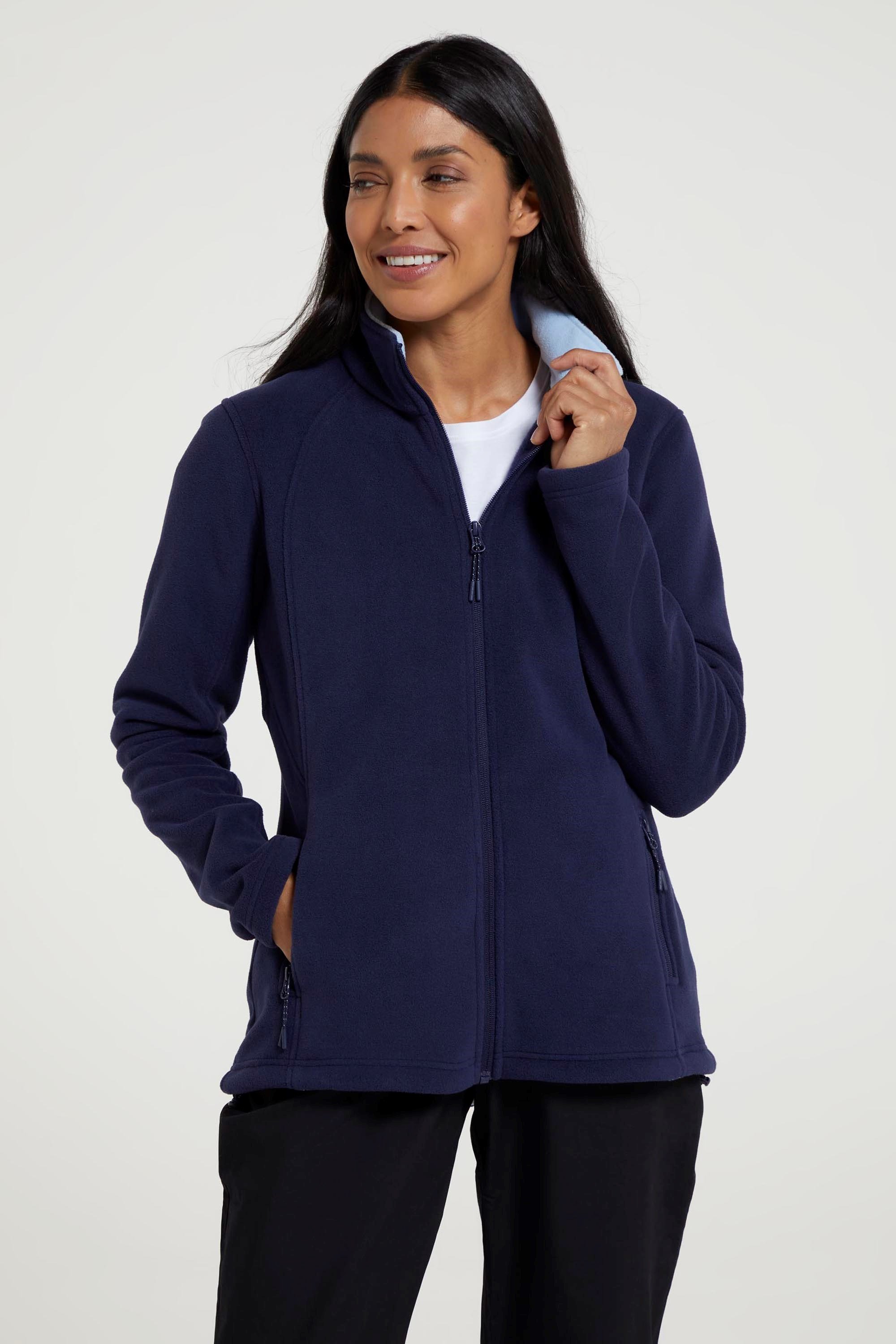 Sky Womens Full-Zip Fleece Jacket Navy