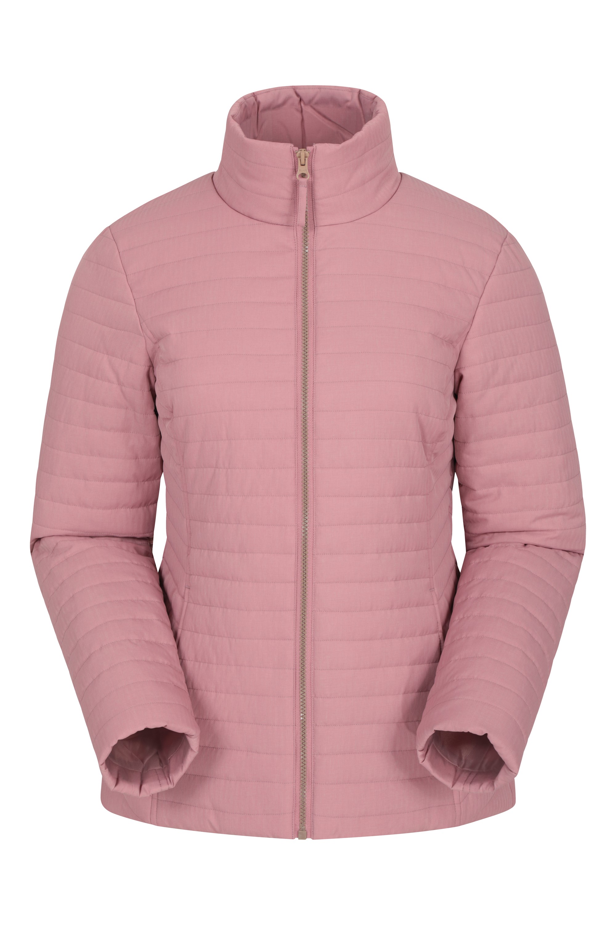 Textured Womens Padded Jacket - Pink