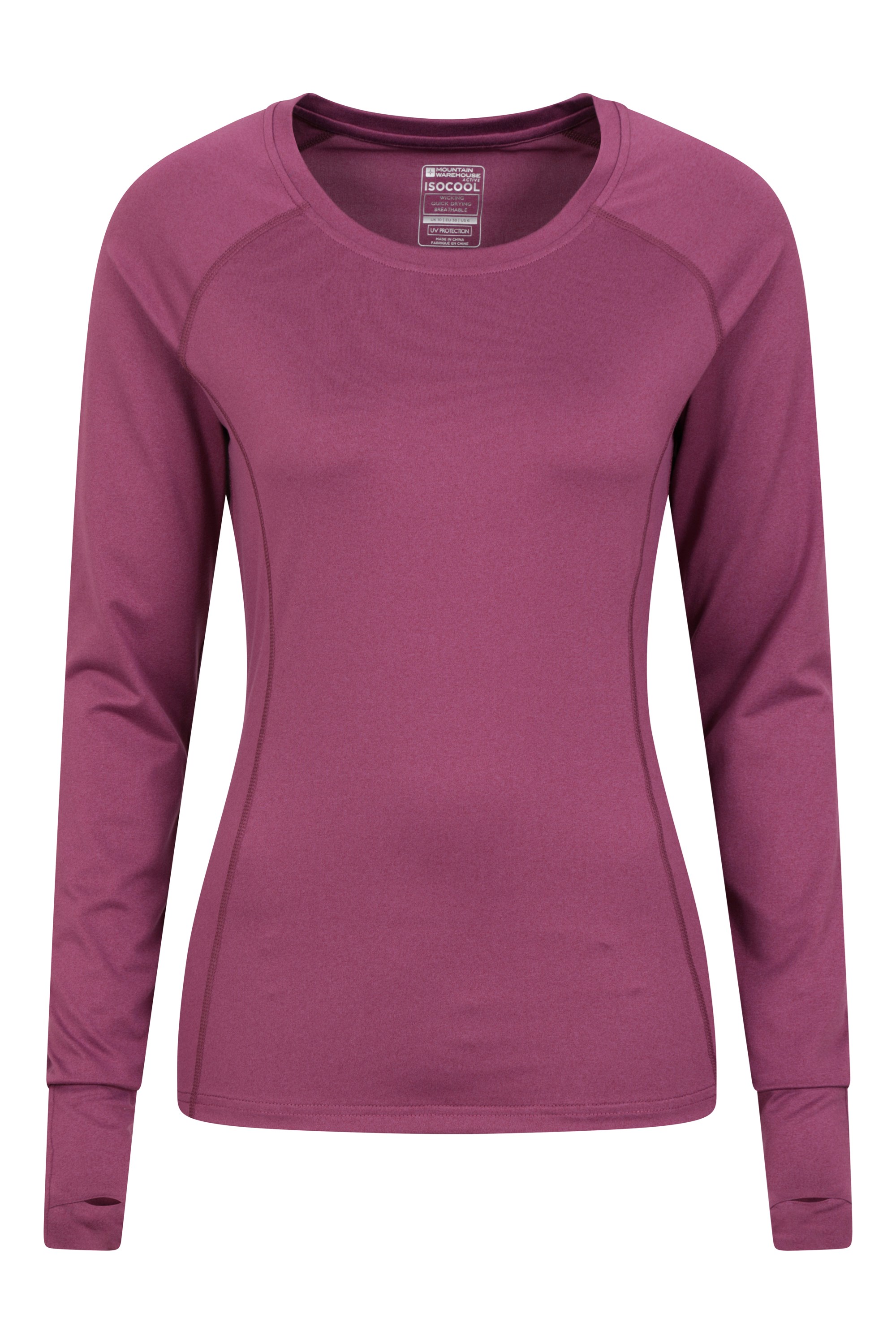 Mountain Warehouse Mountain Warehouse Women's Sweatshirt Zip Neck Size 10 Crimson Long Sleeve 