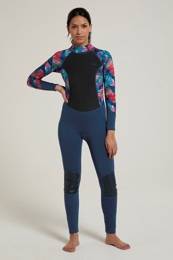 Printed Womens Full Wetsuit Navy