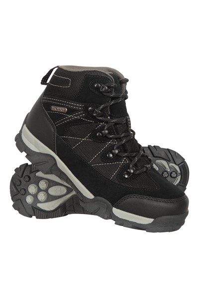 Trail Kids Waterproof Walking Boots - Black