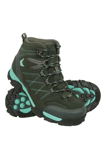 Trail Kids Waterproof Walking Boots Teal