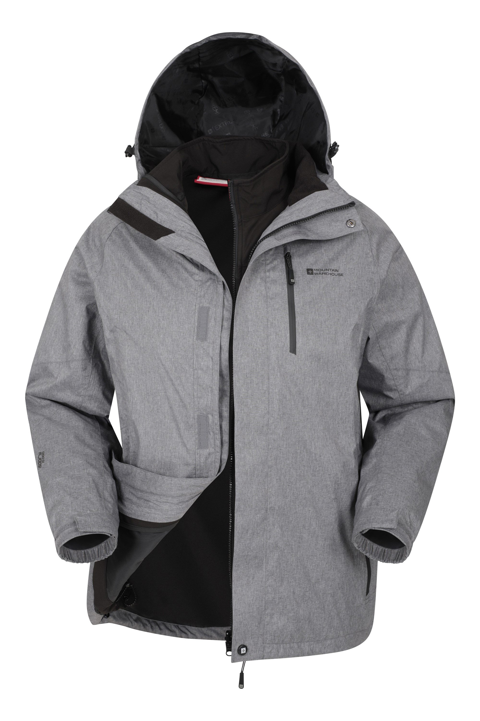 Climb 3 In 1 Extreme Waterproof Jacket - Grey