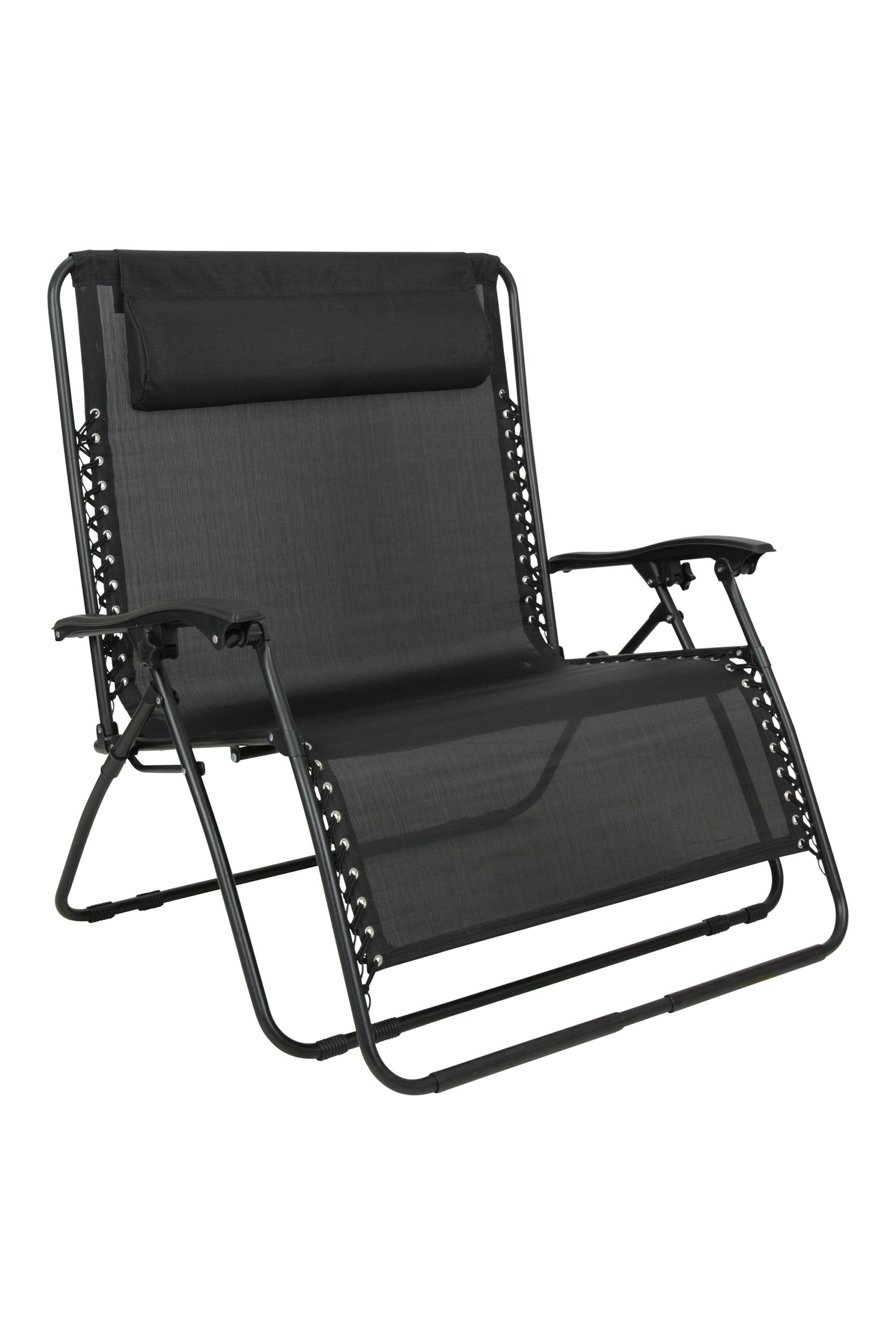 Double chaise inclinable - Noir