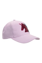 Unicorn Sequin Kids Baseball-Cap Purple