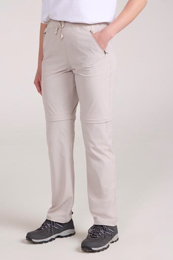 Explorer Womens Zip-Off Trousers Beige