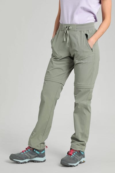Explorer Womens Zip-Off Trousers - Green