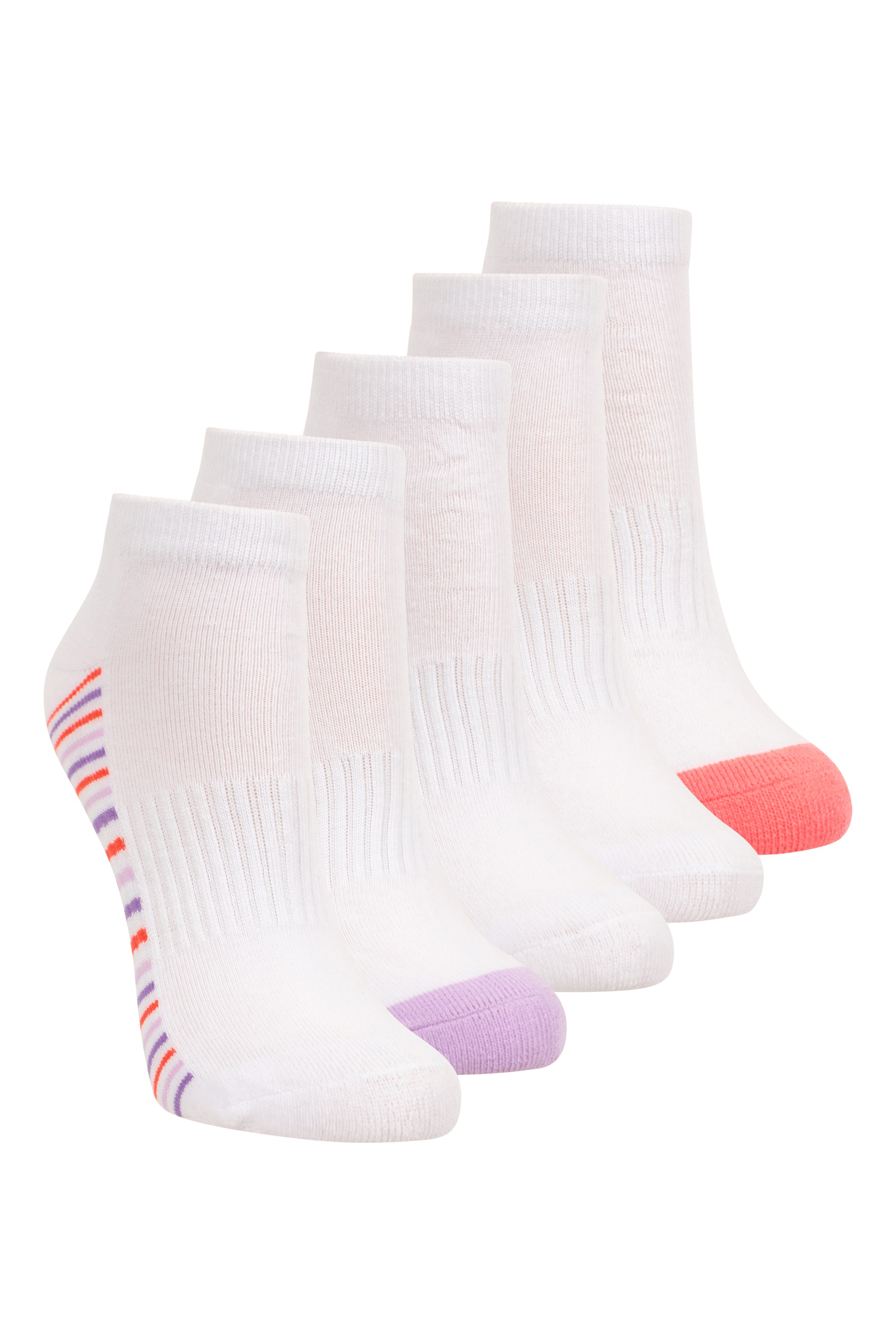 Active Kids Trainer Socks 5-Pack - Pink