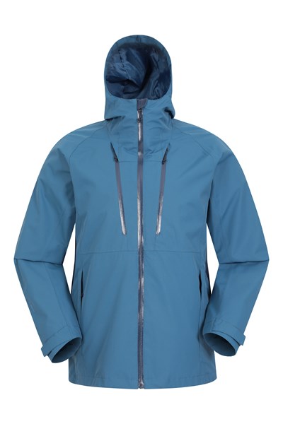 Stride Extreme Stretch Panel Mens Waterproof Jacket - Blue