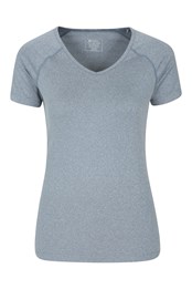 Breeze t-shirt de hilo reciclado y cuello en V mujer
