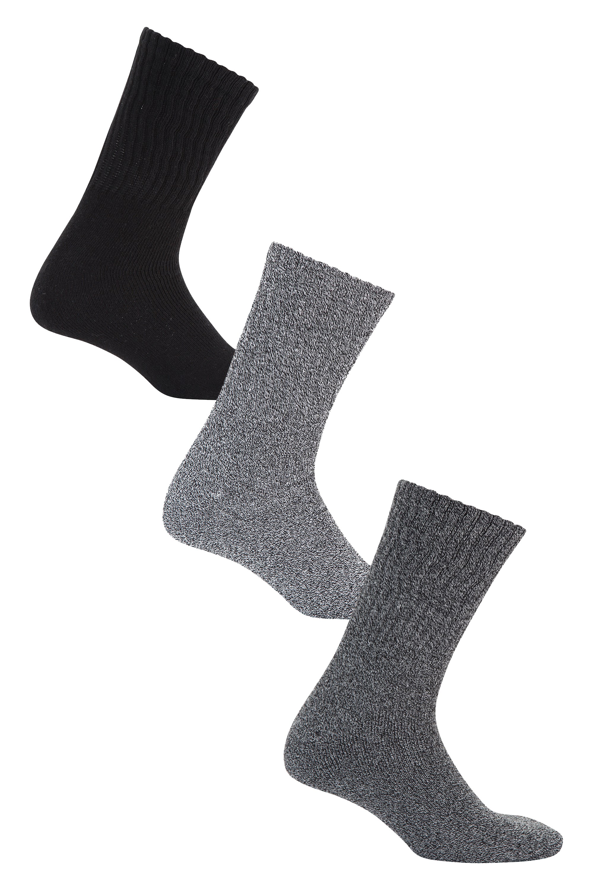 Outdoor Mens Socks 3-Pack Black
