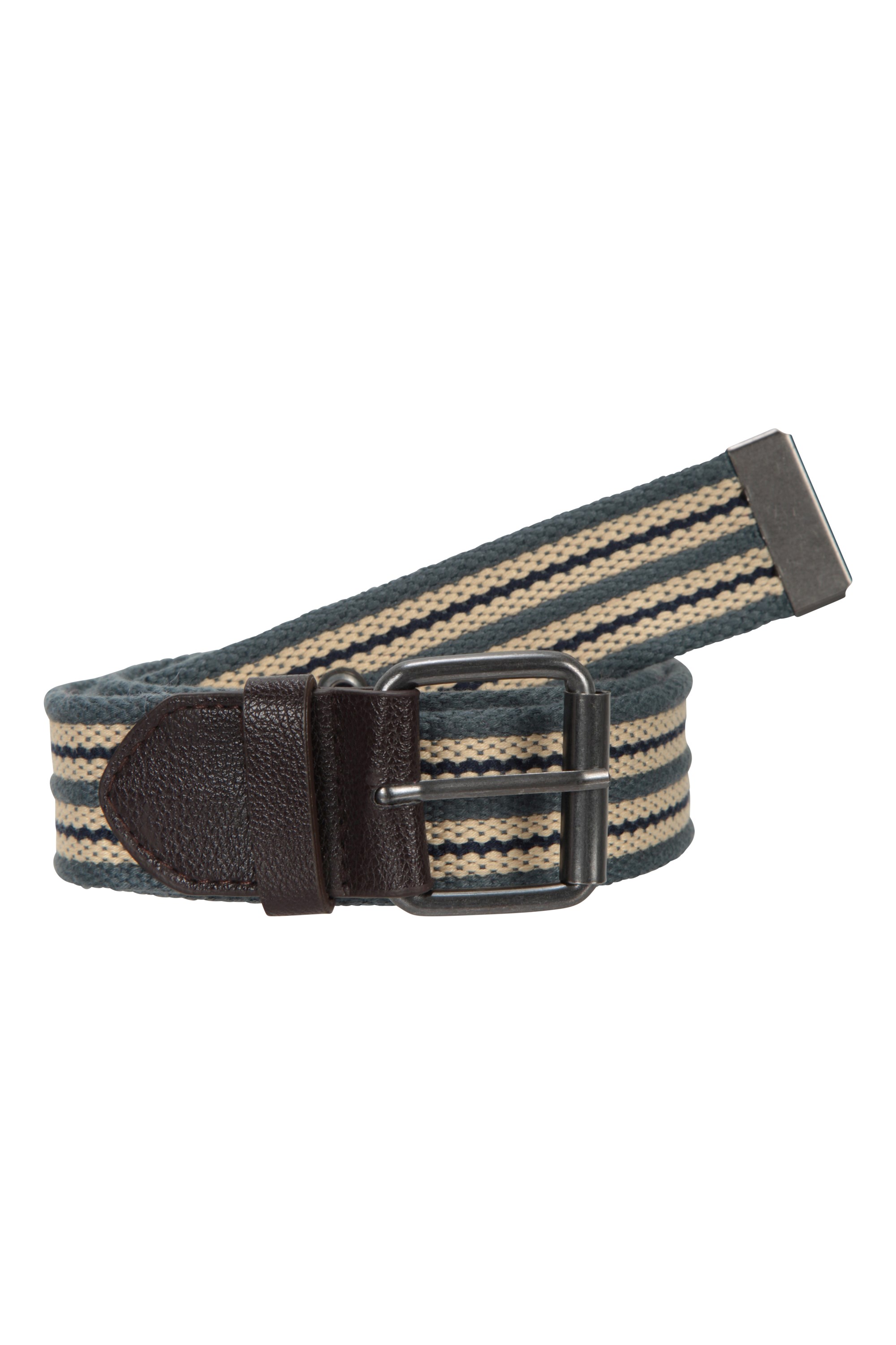 Voyage Canvas Belt black-white striped pattern casual look Accessories Belts Canvas Belts 